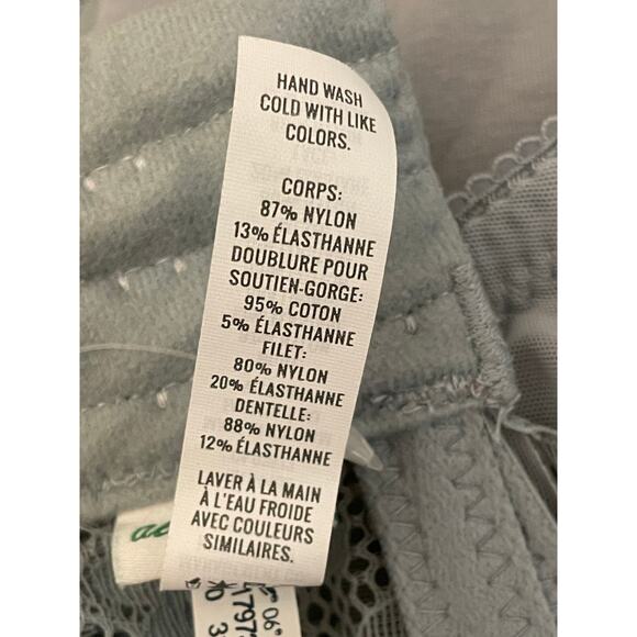 Aerie Silver Grey Cross Keyhole Back Bralette Top size XL - Picture 7 of 8